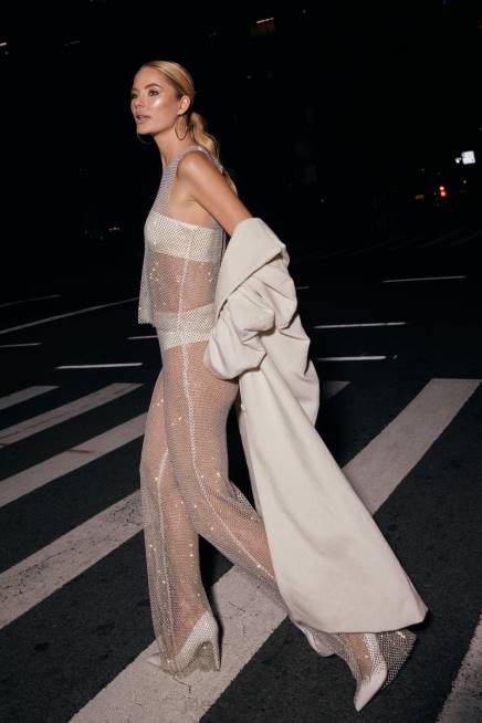 Kleidung Meshki Emerson Diamant-Mesh-Tanktop Creme 2F8B945