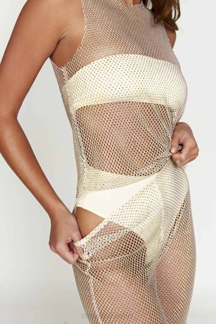 Kleidung Meshki Emerson Diamant-Mesh-Tanktop Creme 2F8B945