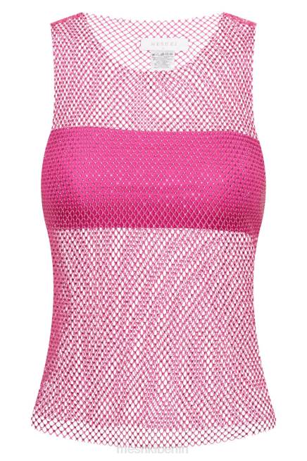 Kleidung Meshki Emerson Diamant-Mesh-Tanktop Rosa 2F8B988