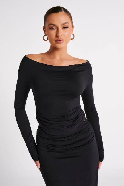 Kleidung Meshki Emma-Langarmoberteil aus recyceltem Nylon Schwarz 2F8B769