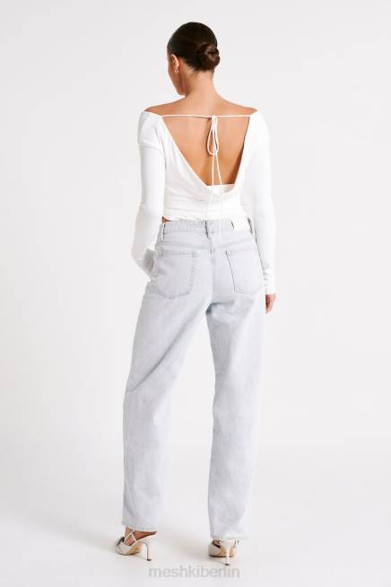 Kleidung Meshki Emma-Langarmoberteil aus recyceltem Nylon Weiß 2F8B751