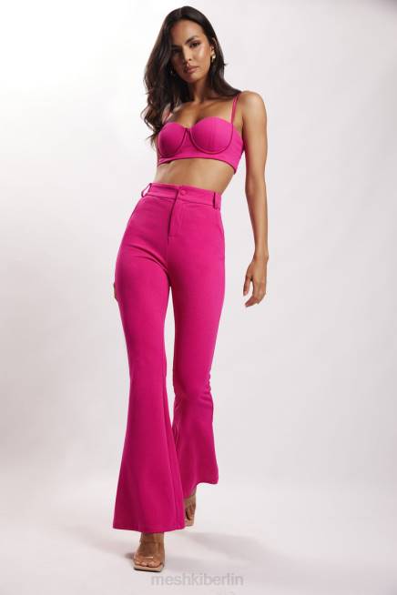 Kleidung Meshki Fiorella-Crêpe-Bustier-Oberteil Fuchsie 2F8B1160