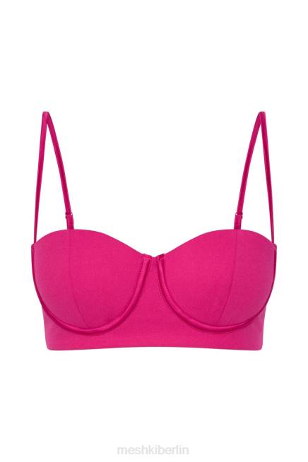 Kleidung Meshki Fiorella-Crêpe-Bustier-Oberteil Fuchsie 2F8B1160