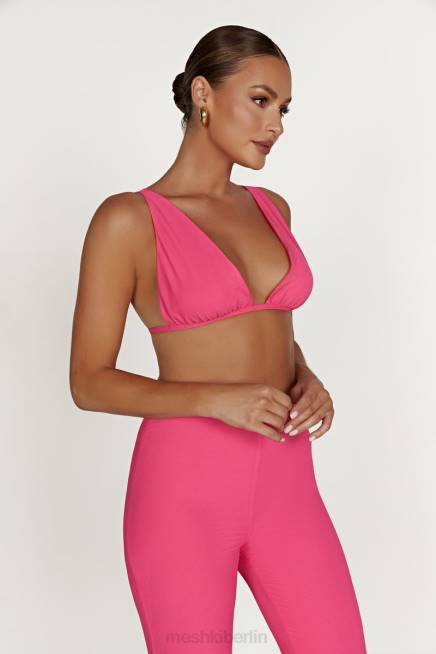 Kleidung Meshki Gänseblümchen-Chiffon-Oberteil Bonbonrosa 2F8B1213