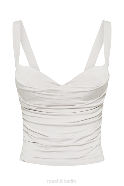 Kleidung Meshki Hailey Slinky Longline Sweetheart Top Eisgrau 2F8B763