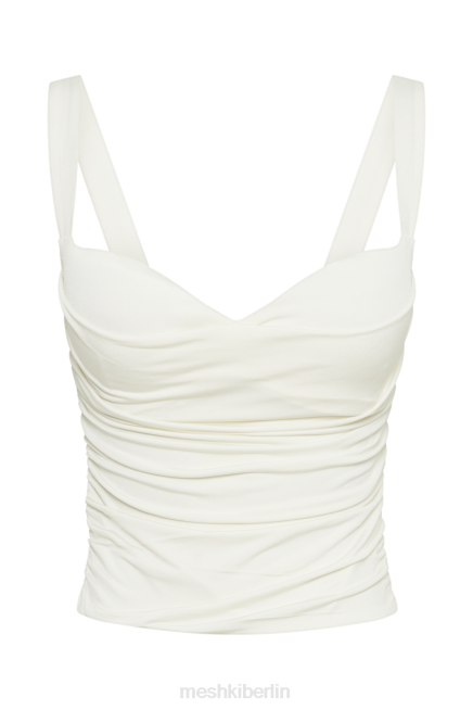Kleidung Meshki Hailey Slinky Longline Sweetheart Top Elfenbein 2F8B759