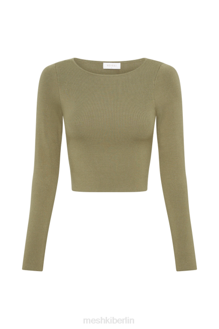 Kleidung Meshki Haisley Langarm-Strickoberteil Olive 2F8B906