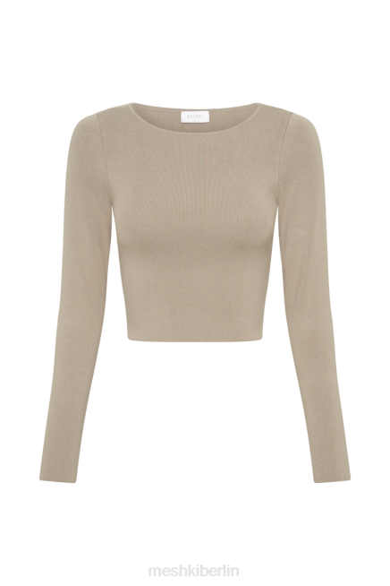 Kleidung Meshki Haisley Langarm-Strickoberteil Taupe 2F8B909