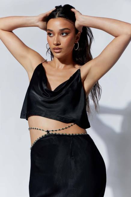 Kleidung Meshki Havva-Diamantoberteil Schwarz 2F8B1042