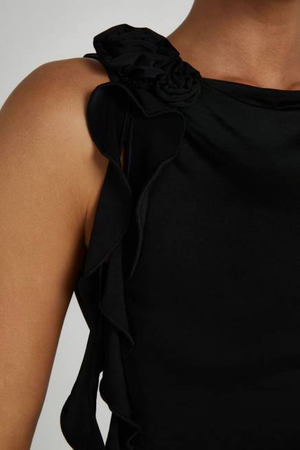 Kleidung Meshki Isabella ärmelloses Rosenoberteil Schwarz 2F8B782