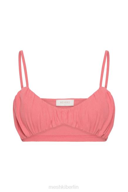 Kleidung Meshki Jordan Ruched Front V Front Top Rosa 2F8B1186