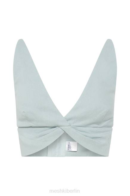 Kleidung Meshki Kaesha Twist-Leinen-Top puderblau 2F8B1002