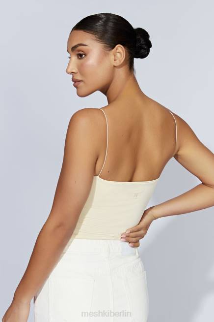 Kleidung Meshki Kaitlyn Sweetheart-Top mit dünnen Trägern Creme 2F8B1159
