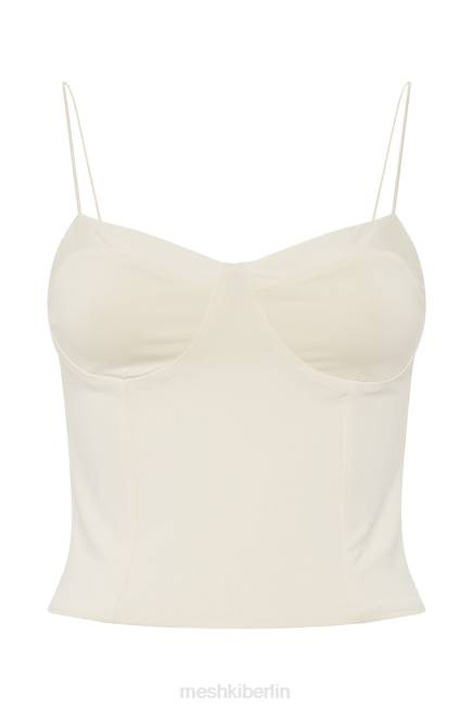 Kleidung Meshki Kaitlyn Sweetheart-Top mit dünnen Trägern Creme 2F8B1159