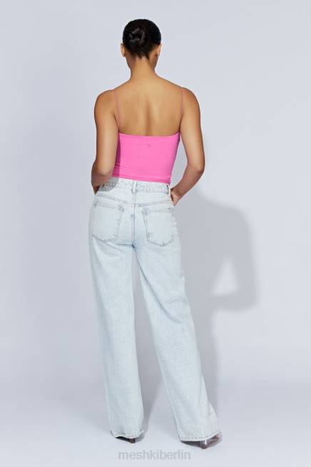 Kleidung Meshki Kaitlyn Sweetheart-Top mit dünnen Trägern Kaugummirosa 2F8B977