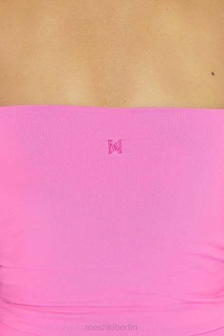 Kleidung Meshki Kaitlyn Sweetheart-Top mit dünnen Trägern Kaugummirosa 2F8B977