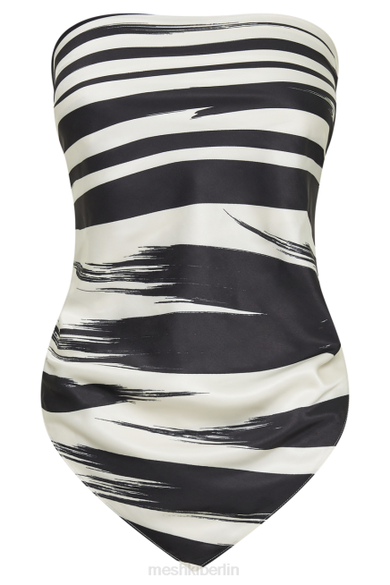 Kleidung Meshki Laina bedrucktes Schaloberteil abstrakter Druck 2F8B787