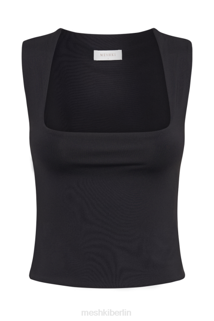 Kleidung Meshki Langes Linley-Oberteil aus recyceltem Nylon Schwarz 2F8B1241