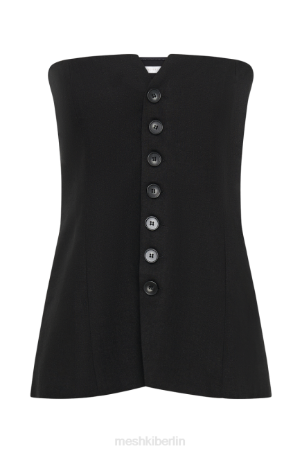 Kleidung Meshki Langes, trägerloses Top aus Leinen von Innis Schwarz 2F8B817