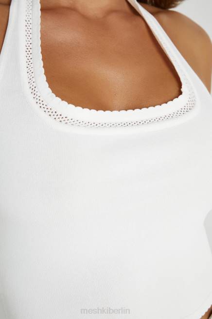 Kleidung Meshki Layla Pointelle-Strickoberteil Weiß 2F8B805