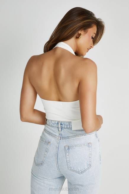 Kleidung Meshki Layla Pointelle-Strickoberteil Weiß 2F8B805