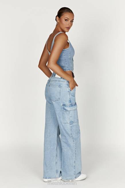 Kleidung Meshki Leilani Korsett-Jeansoberteil Mittelblau 2F8B761