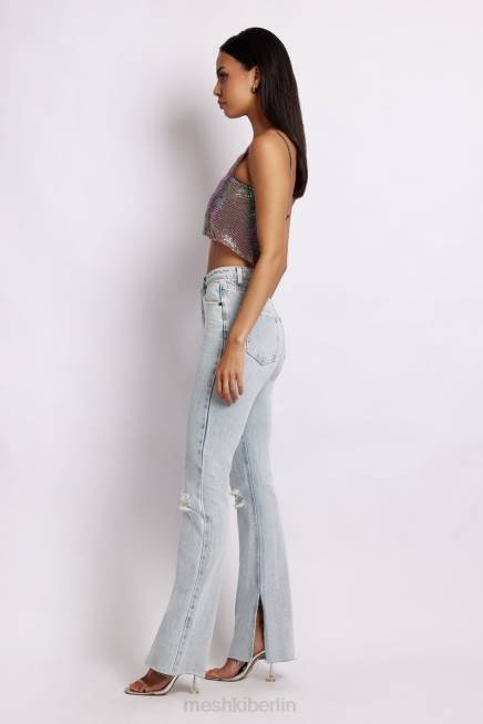 Kleidung Meshki Lianne Glow Mesh-Bandeau-Oberteil schillerndes Lila 2F8B989