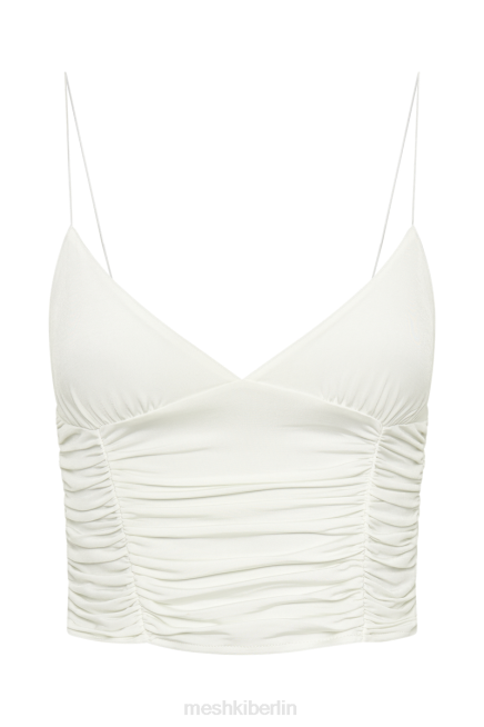 Kleidung Meshki Lillian Jersey-Oberteil mit Raffung Weiß 2F8B838