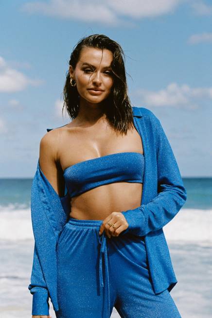 Kleidung Meshki Lucille-Schimmer-Abdeckung oben Kobaltglanz 2F8B1081