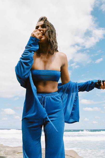 Kleidung Meshki Lucille-Schimmer-Abdeckung oben Kobaltglanz 2F8B1081