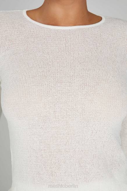Kleidung Meshki Maribelle-Langarm-Strickoberteil Weiß 2F8B815