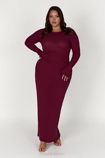 Kleidung Meshki Maribelle-Langarm-Strickoberteil Wein 2F8B889