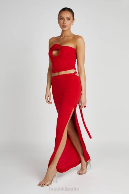 Kleidung Meshki Megan trägerloses Rosentop Rot 2F8B791