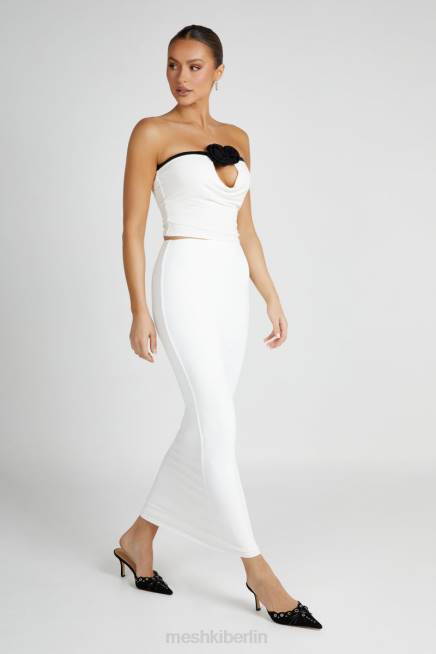 Kleidung Meshki Megan trägerloses Rosentop Schwarz-Weiss 2F8B798