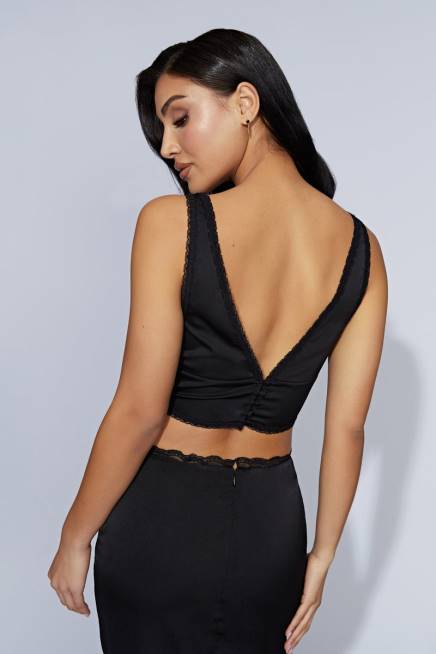 Kleidung Meshki Monet-Spitzenoberteil Schwarz 2F8B987