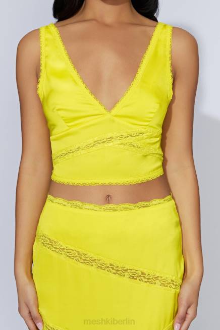 Kleidung Meshki Monet-Spitzenoberteil frisches Grün 2F8B1089