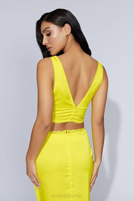 Kleidung Meshki Monet-Spitzenoberteil frisches Grün 2F8B1089