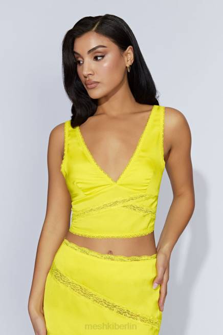 Kleidung Meshki Monet-Spitzenoberteil frisches Grün 2F8B1089