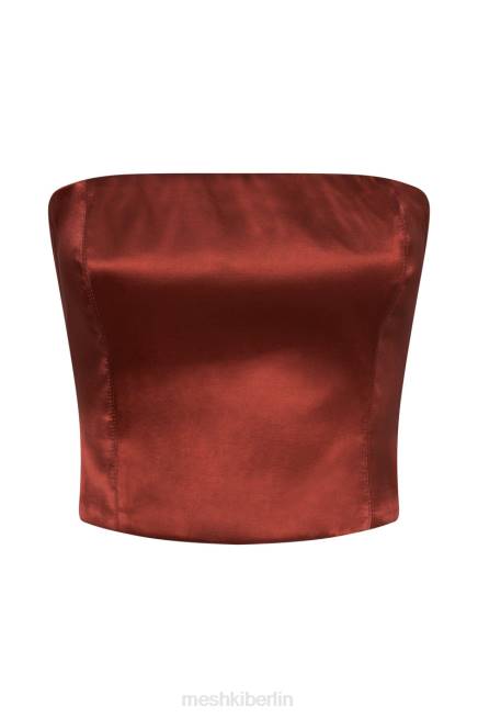 Kleidung Meshki Monique Satin-Röhrenoberteil Kirschschokolade 2F8B1056
