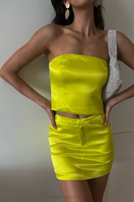 Kleidung Meshki Monique Satin-Röhrenoberteil frisches Grün 2F8B1090