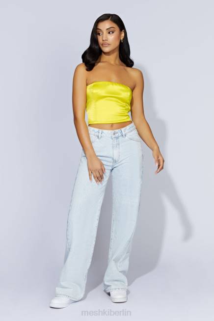 Kleidung Meshki Monique Satin-Röhrenoberteil frisches Grün 2F8B1090