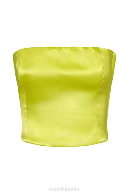 Kleidung Meshki Monique Satin-Röhrenoberteil frisches Grün 2F8B1090