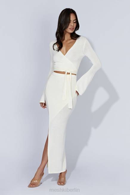 Kleidung Meshki Petra Strickoberteil mit ausgestellten Ärmeln cremefarben 2F8B902