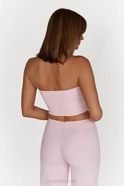 Kleidung Meshki Safranfarbenes Longline-Top erröten rosa 2F8B1021