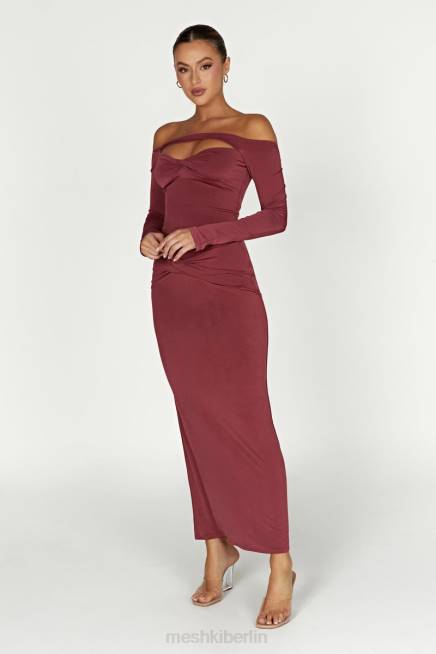 Kleidung Meshki Schulterfreies, langärmliges Top von Ceri Wein 2F8B871