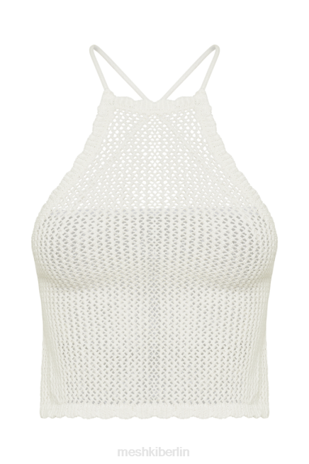 Kleidung Meshki Sylvana Häkel-Neckholder-Top Weiß 2F8B756