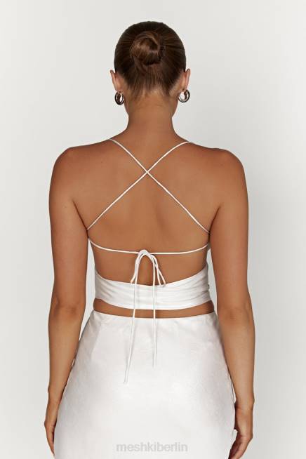 Kleidung Meshki Wickeltop „Georgie“ zum Binden Perle 2F8B1004