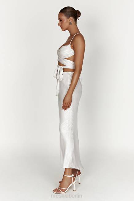 Kleidung Meshki Wickeltop „Georgie“ zum Binden Perle 2F8B1004