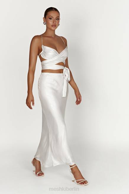 Kleidung Meshki Wickeltop „Georgie“ zum Binden Perle 2F8B1004