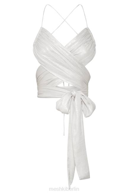 Kleidung Meshki Wickeltop „Georgie“ zum Binden Perle 2F8B1004